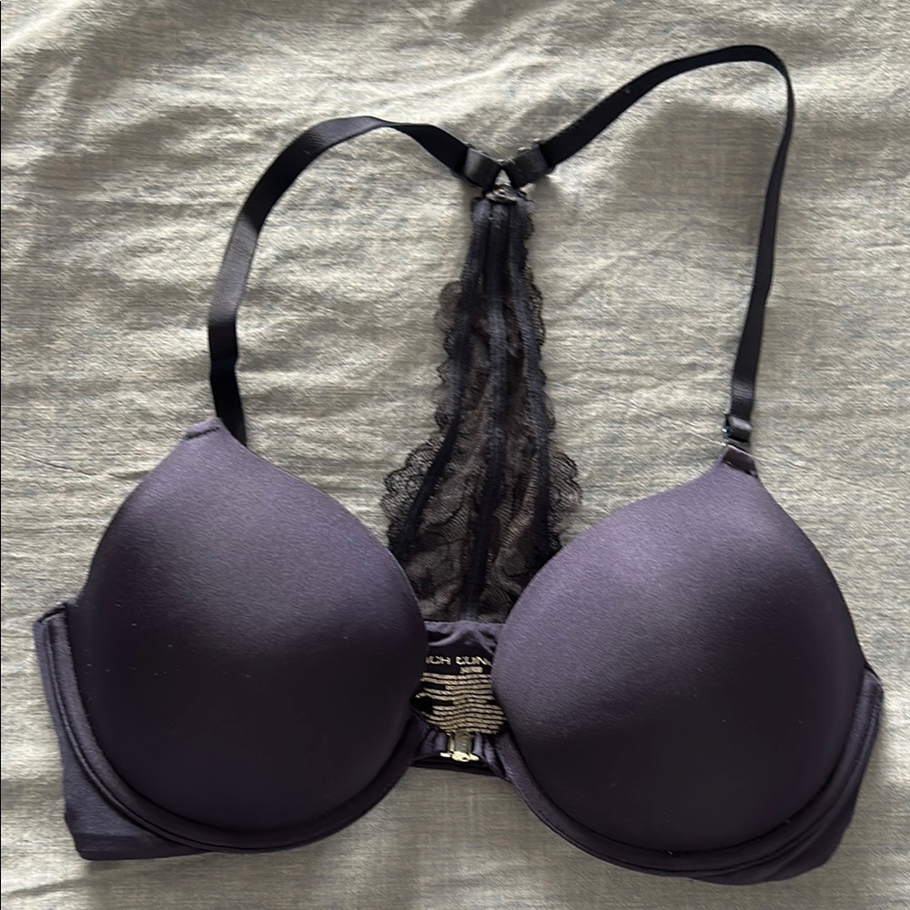 Navy Lace Racerback Bra